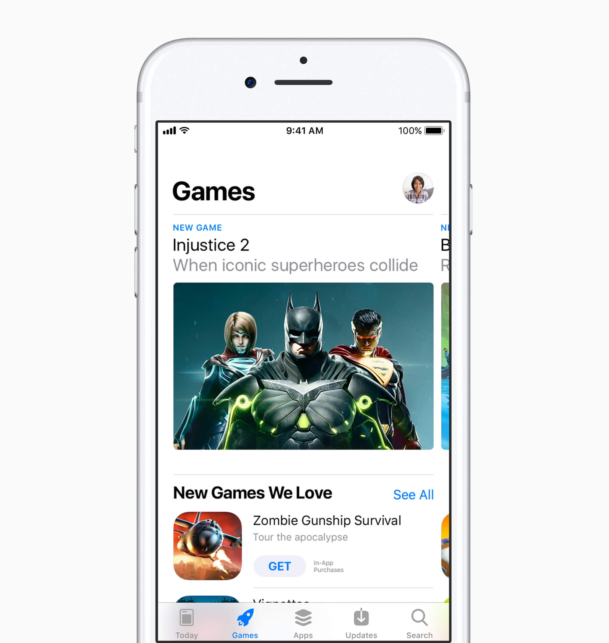 iOS 11 App Store Games layout