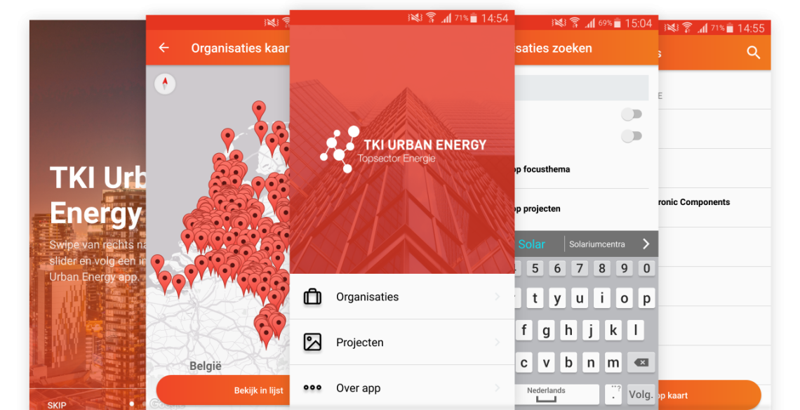Android app weergave TKI Urban Energy