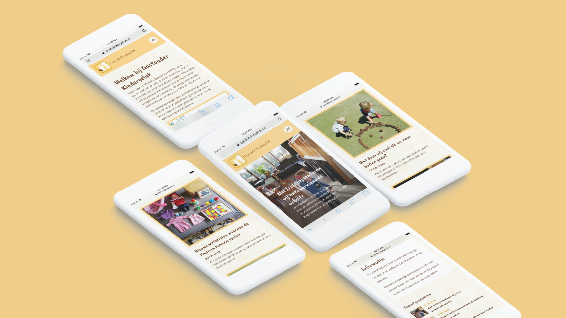 Mobiele weergave website