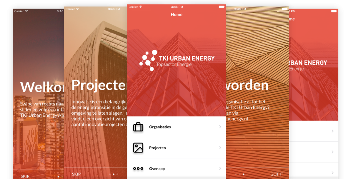 iOS app weergave RVO app