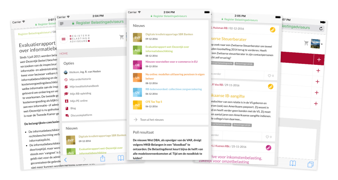 RB-plaza responsive weergave