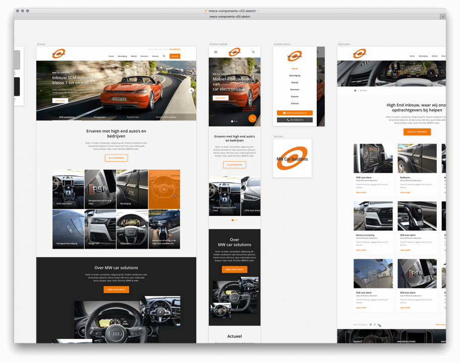 MW Car Solutions website redesign