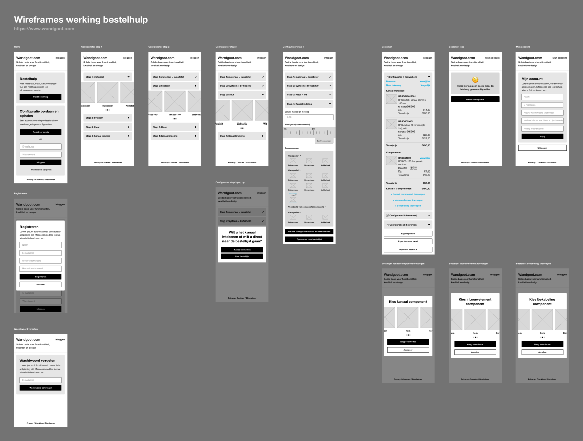 Hager wandgoot mobiel concept.