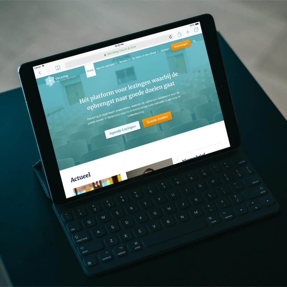 Geheel nieuwe website voor het boeken van lezingen.