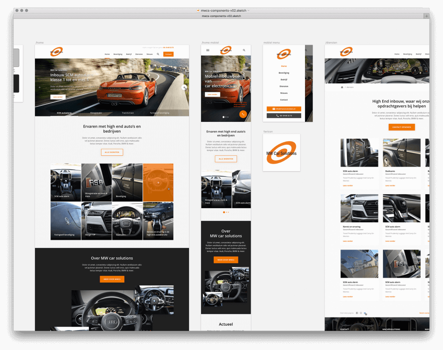 MW Car Solutions website redesign