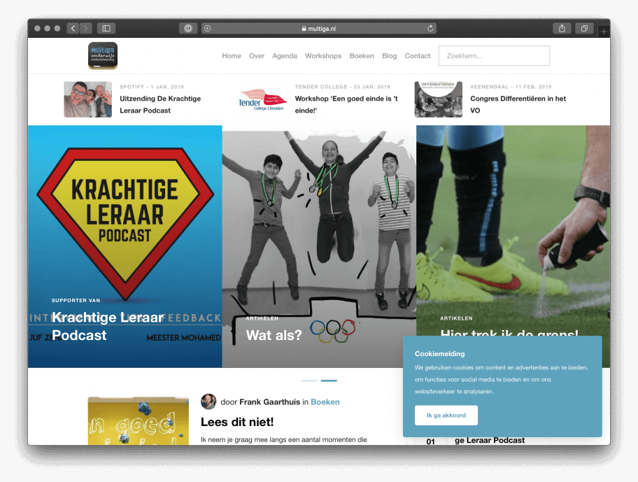 Website voor Multiga Onderwijsontwikkeling